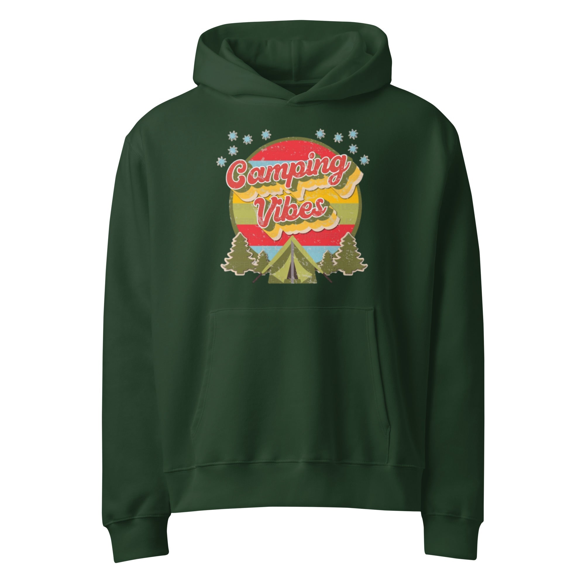 Camping vibe graphic hoodie Oversized heavyweight hoodie - RBW COLLECTION