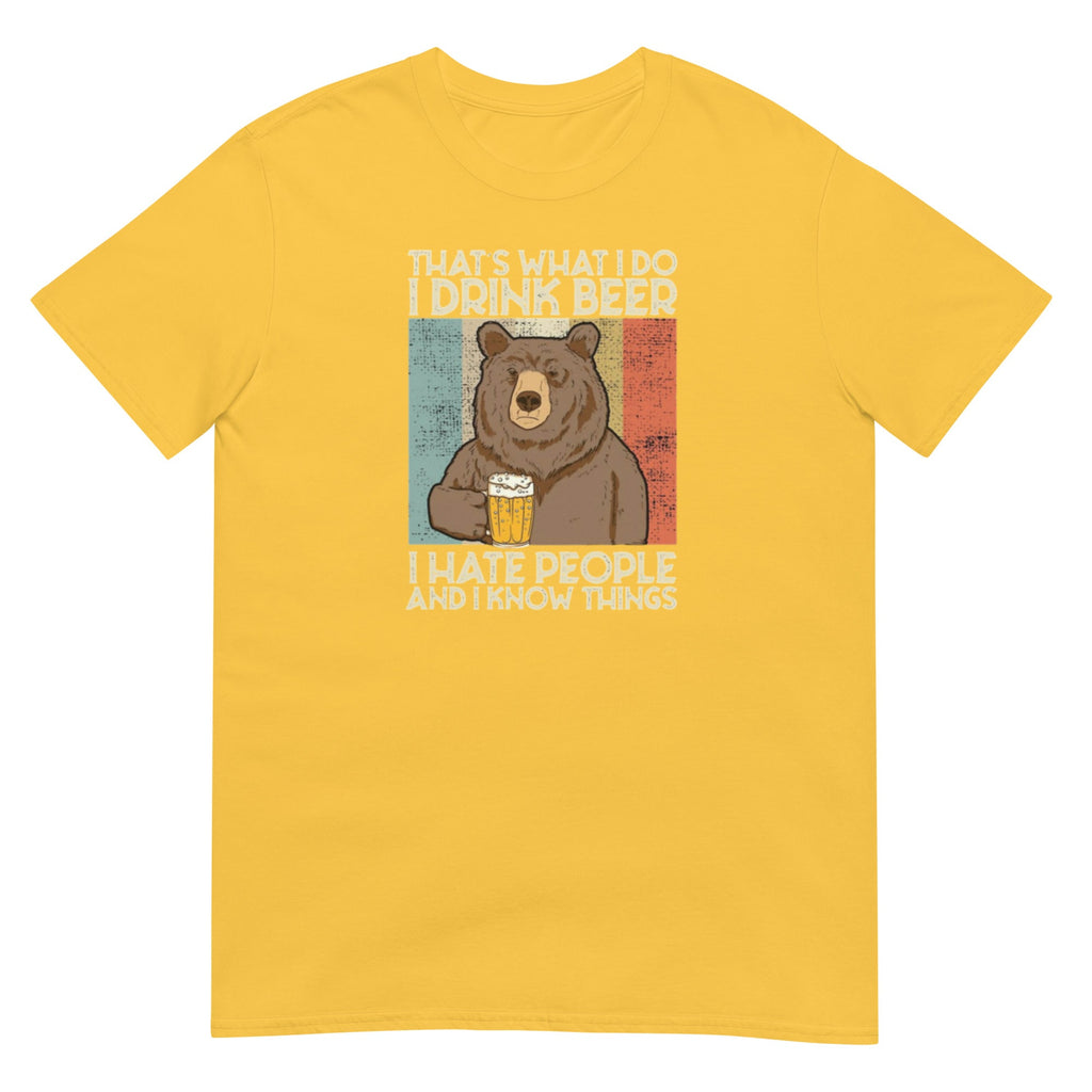Drinking bear Short - Sleeve Unisex T-Shirt - RBW COLLECTION