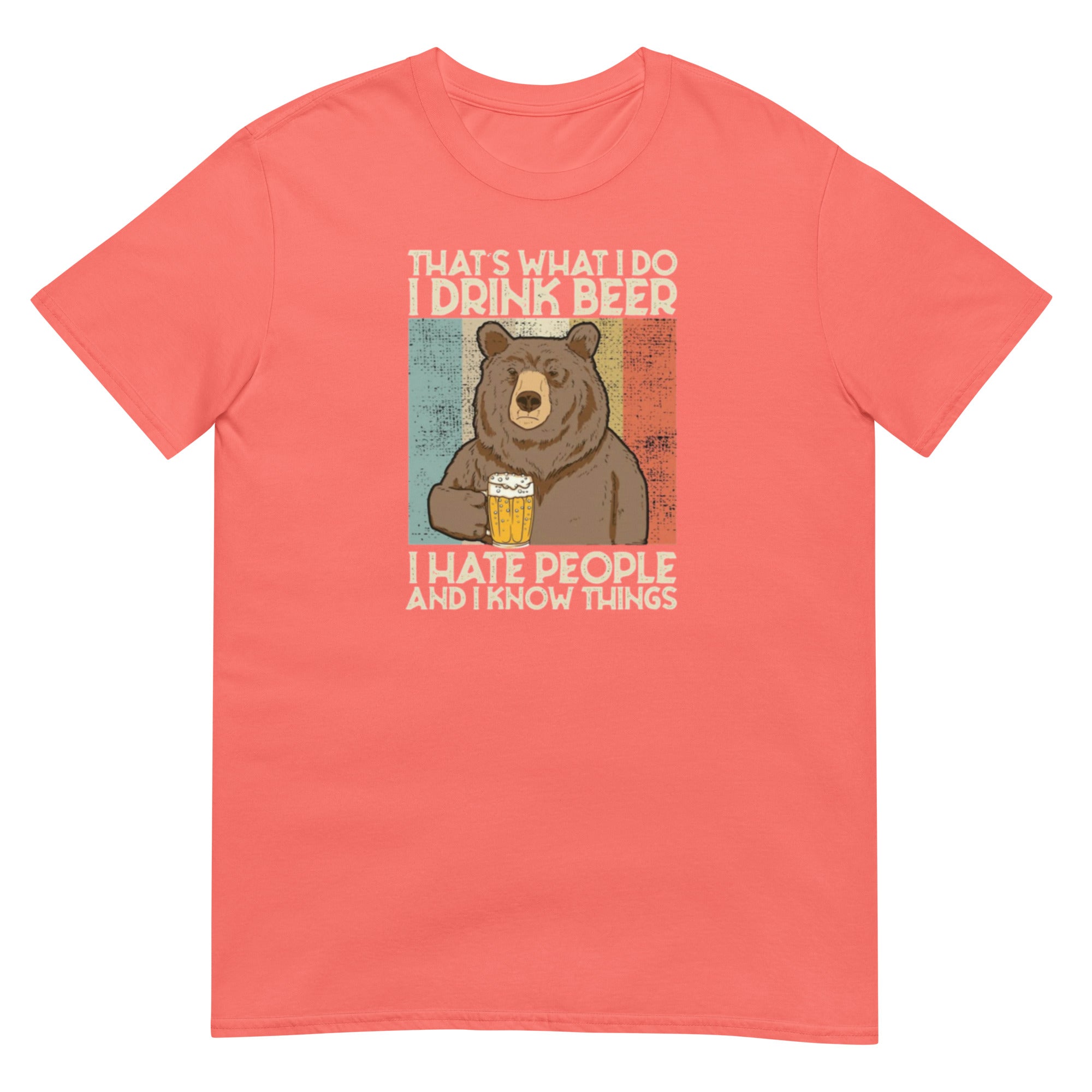 Drinking bear Short - Sleeve Unisex T-Shirt - RBW COLLECTION