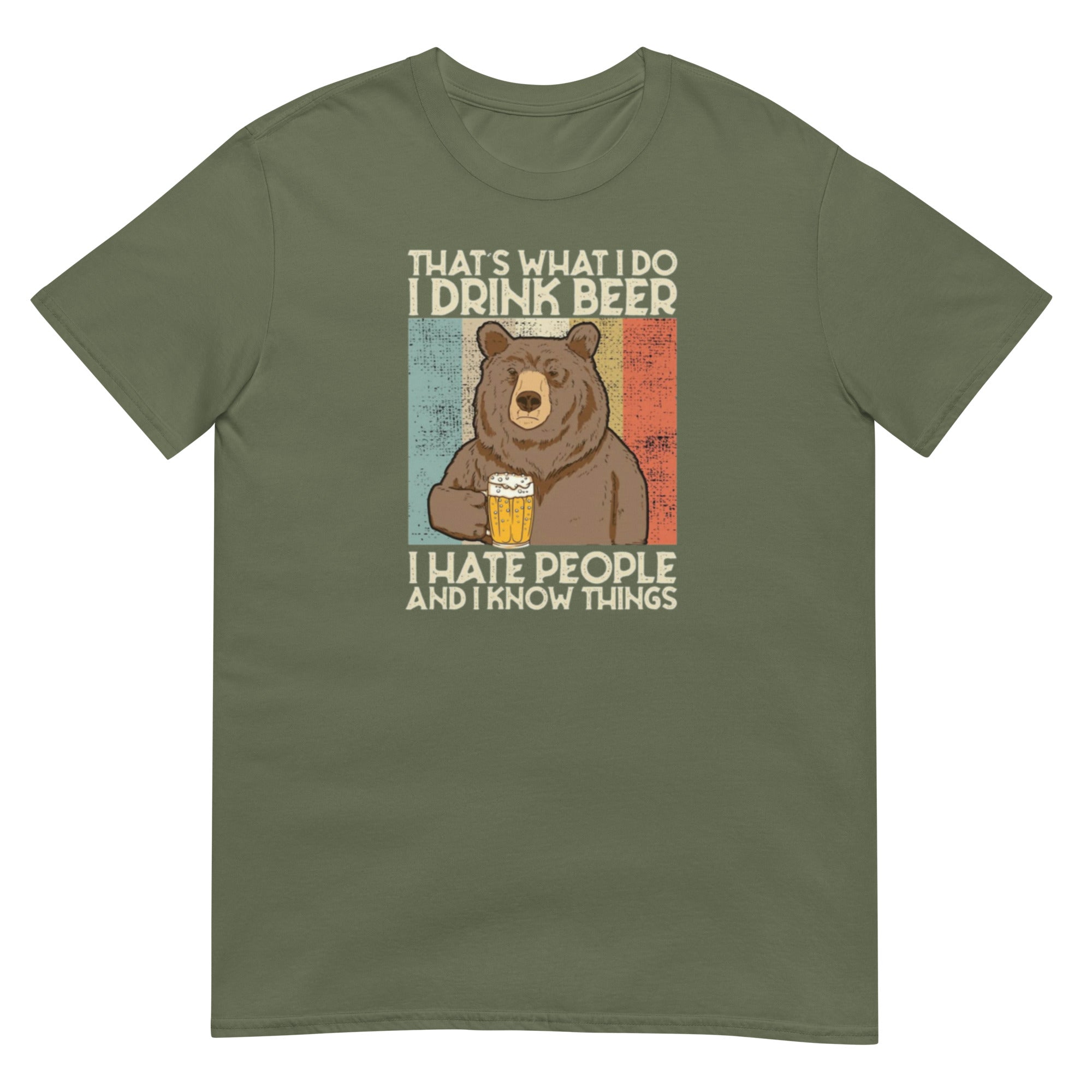 Drinking bear Short - Sleeve Unisex T-Shirt - RBW COLLECTION