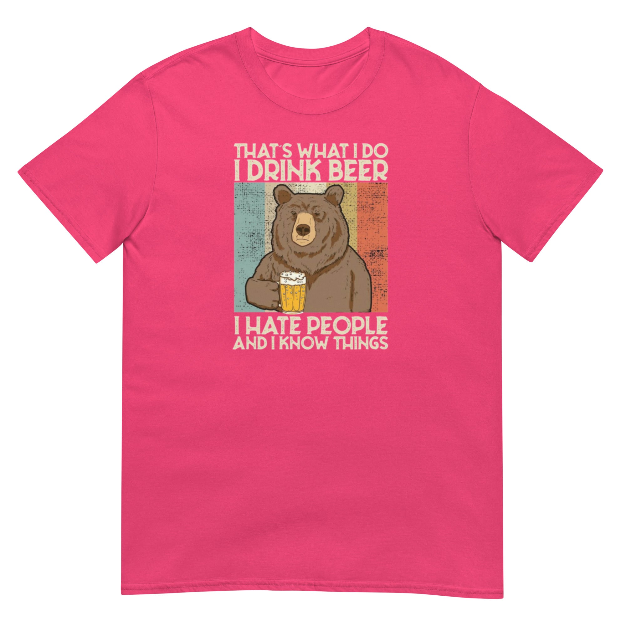 Drinking bear Short - Sleeve Unisex T-Shirt - RBW COLLECTION