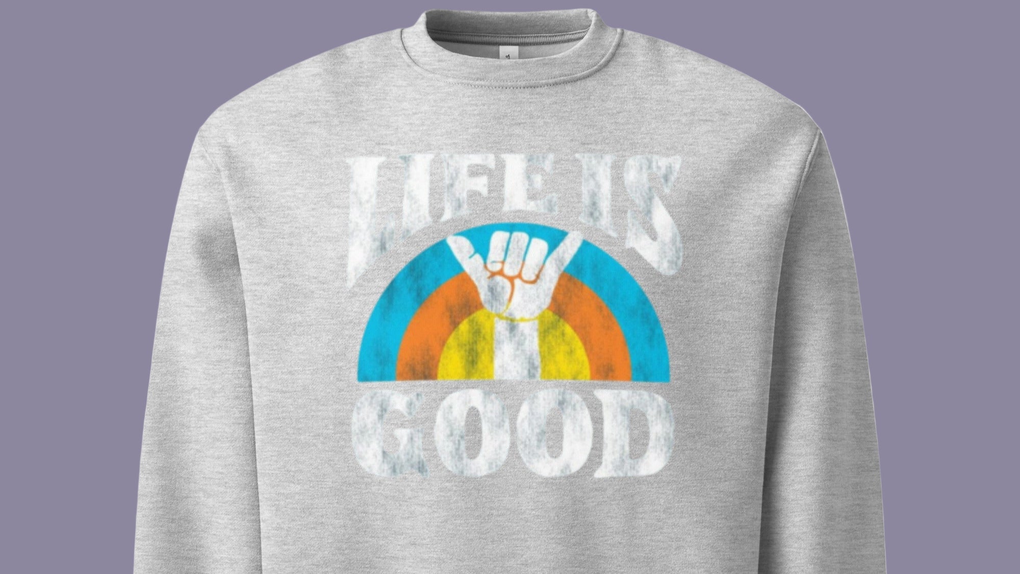Life is good Oversized heavyweight sweatshirt - RBW COLLECTION
